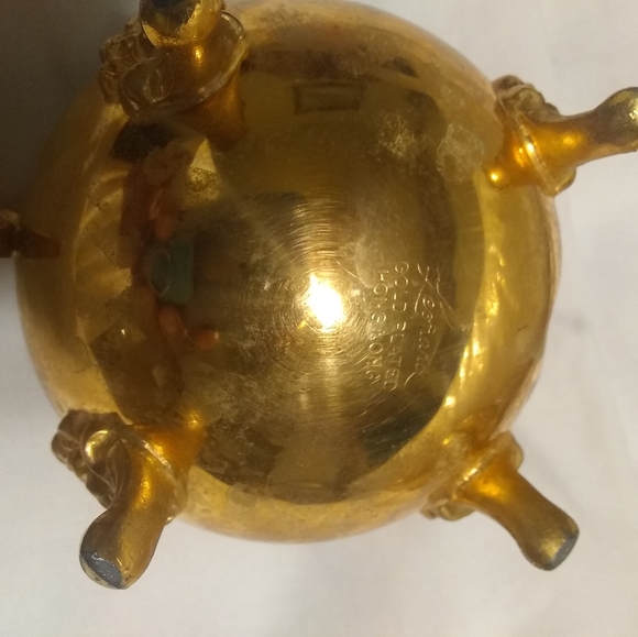 Vintage 24kt gold plated creamer